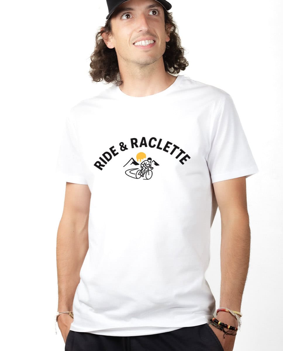 T-SHIRT HOMME : Ride & Raclette – Cycliste – Image 2