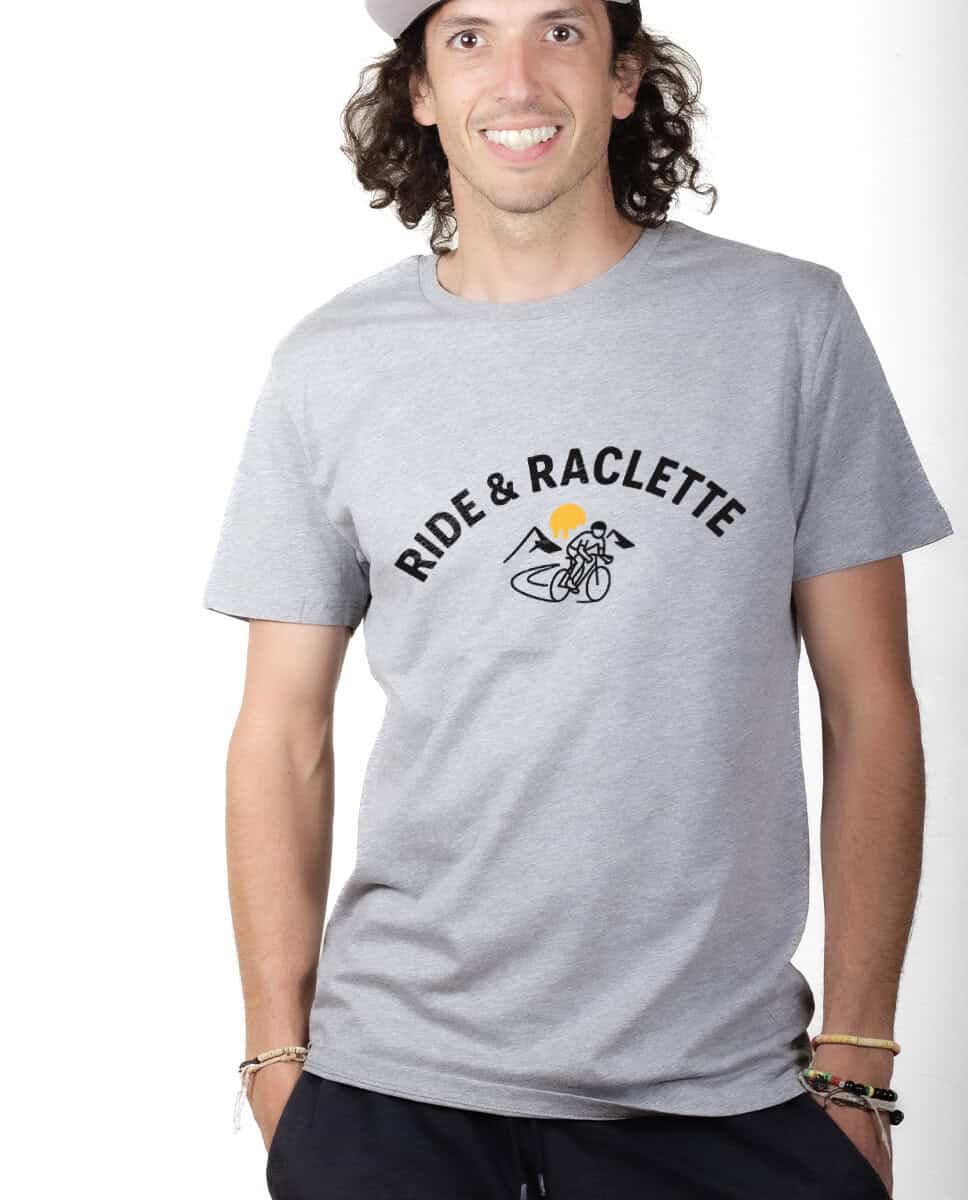 T-SHIRT HOMME : Ride & Raclette – Cycliste – Image 3