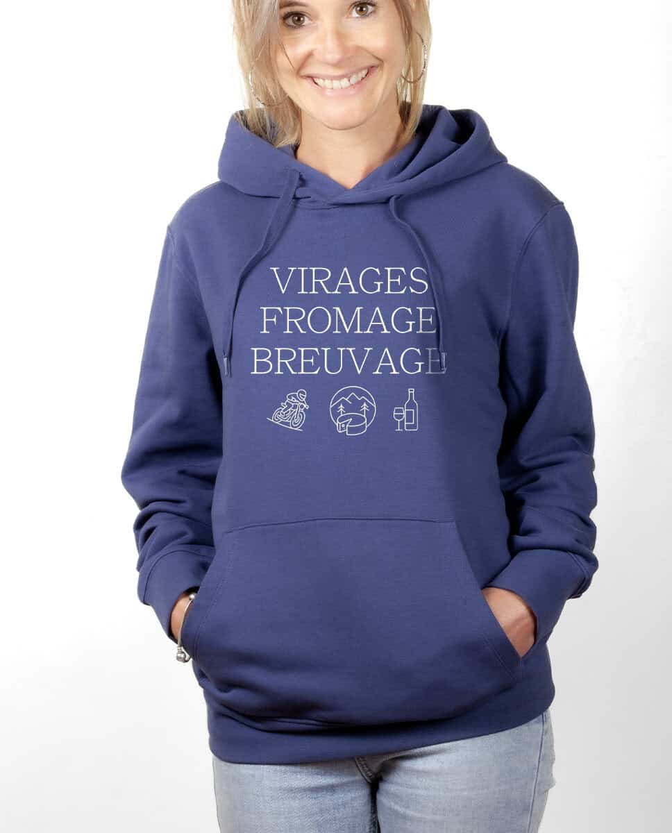 SWEAT FEMME : Virages, Breuvage, fromage – motard – Image 4