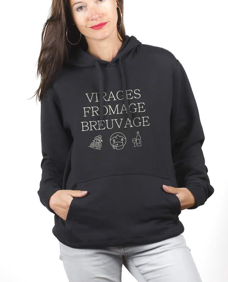 SWEAT FEMME : Virages, Breuvage, fromage – motard – Image 2