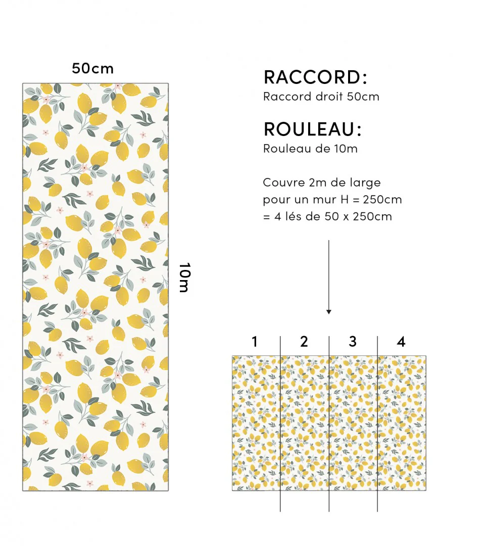 Papier Peint Louise Citrons Jaunes - Lilipinso – Image 4