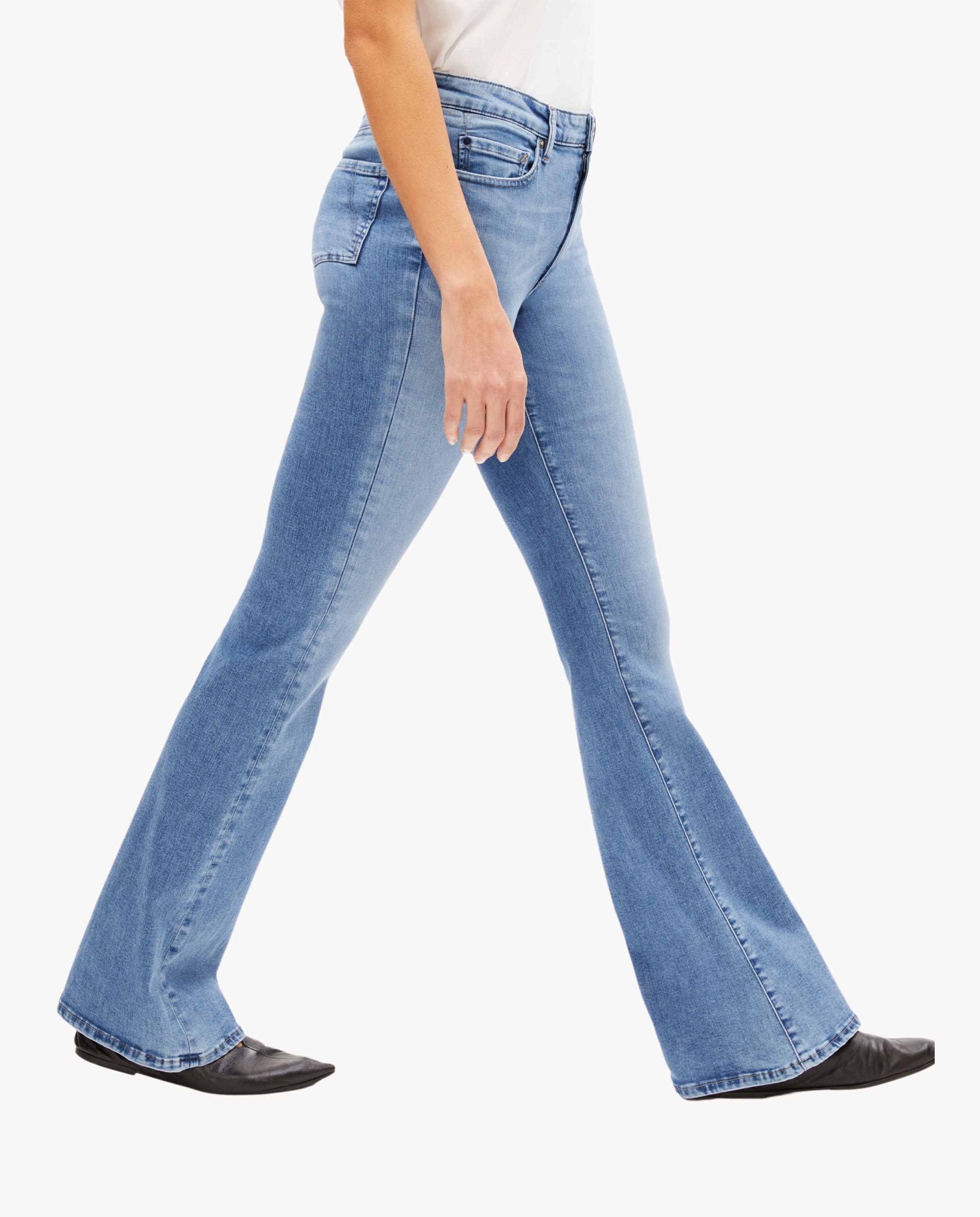 Jean flare en coton bio Anamaa Blue Mist – Image 5