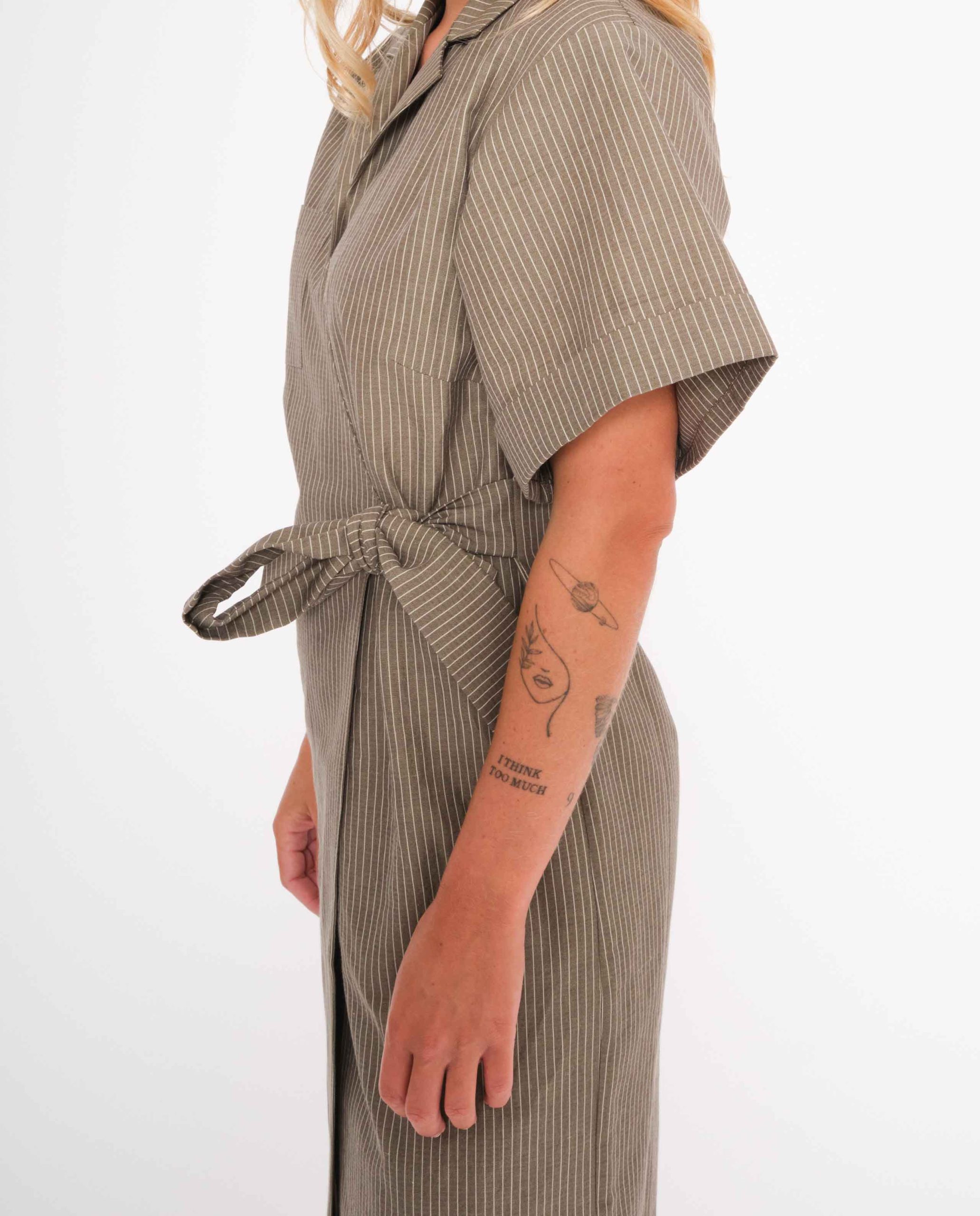 Robe cache-coeur en coton bio et lin – Image 4