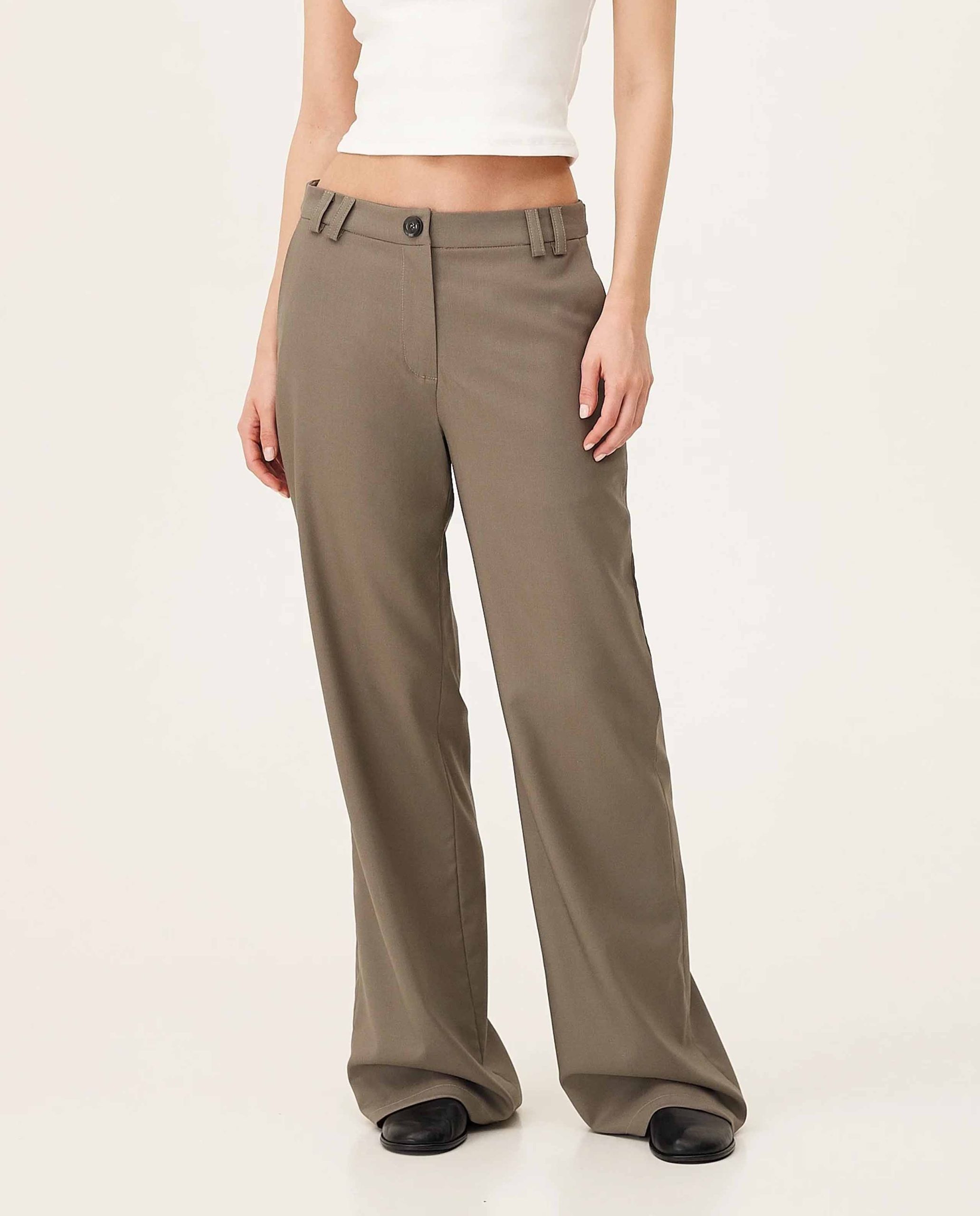 Pantalon de tailleur en laine vierge