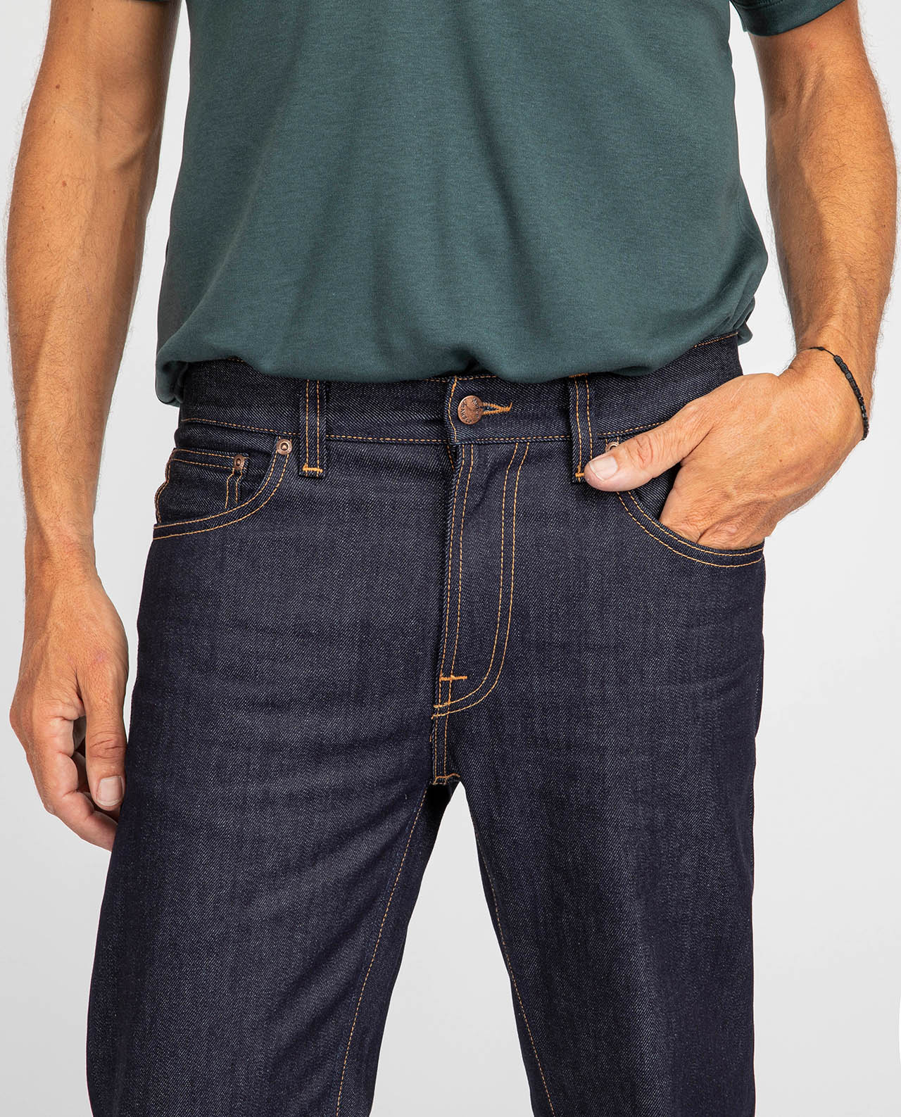 Jean en coton bio Gritty Jackson Dry Classic Navy – Image 2