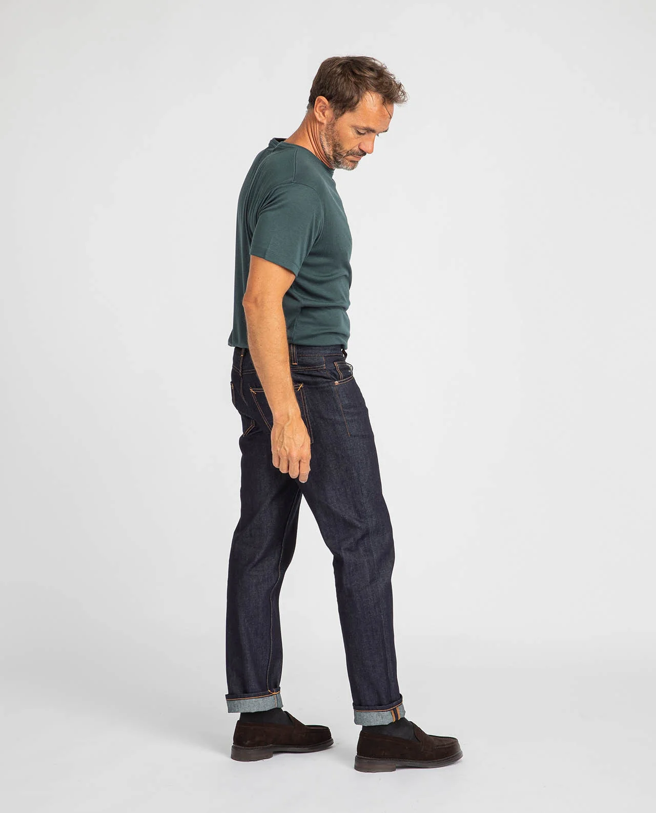 Jean en coton bio Gritty Jackson Dry Classic Navy – Image 7