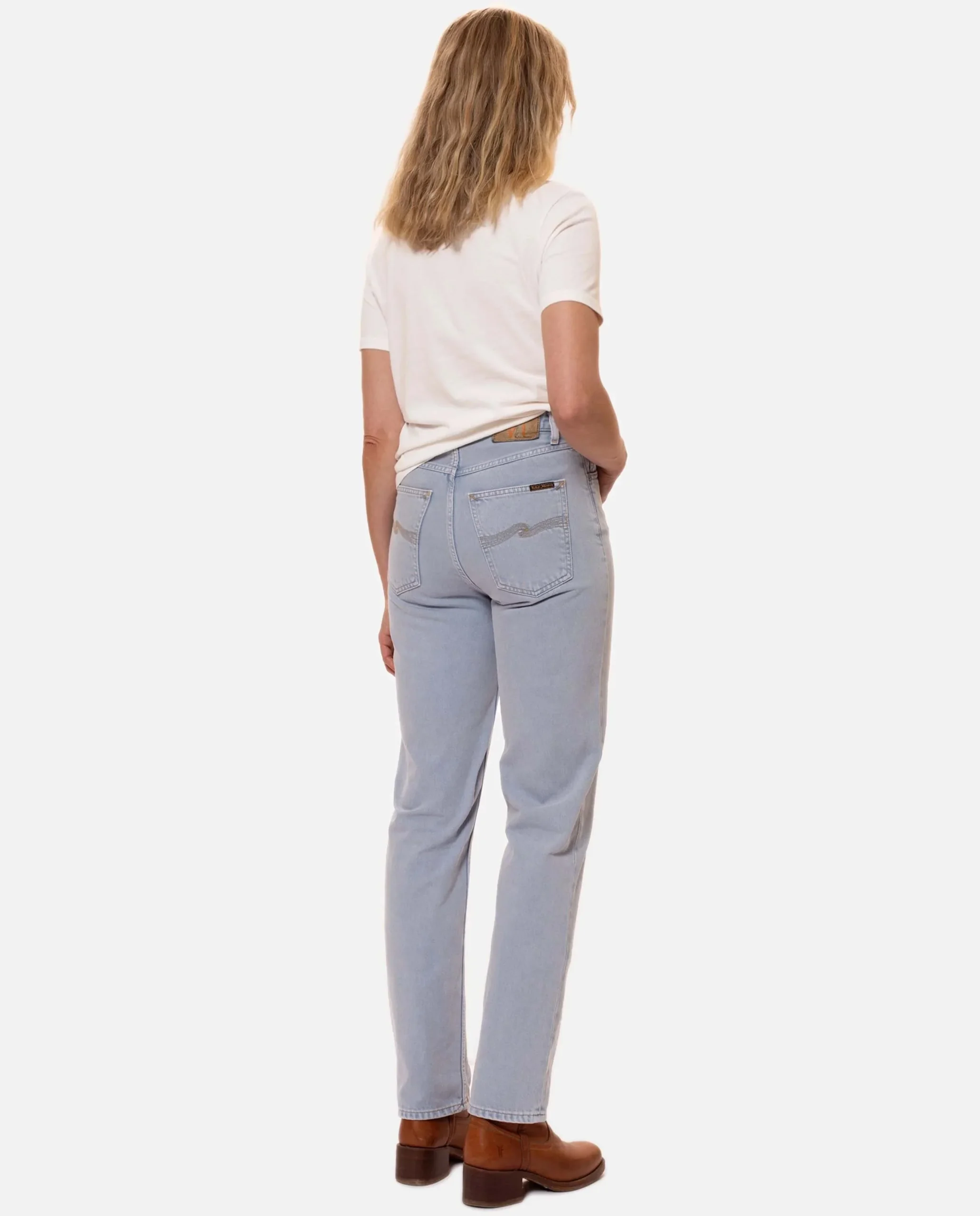 Jean droit en coton bio Lofty Lo Purple Mist – Image 3