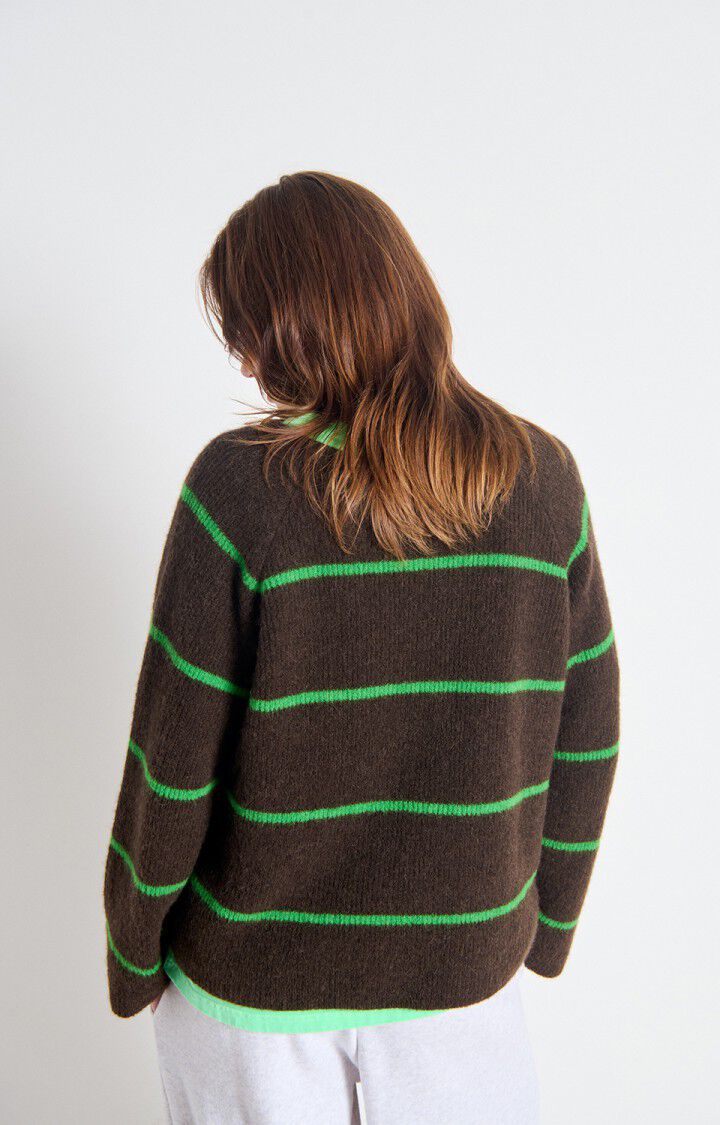 Pull Vitow Café Chiné Rayures Trèfle - American Vintage – Image 2