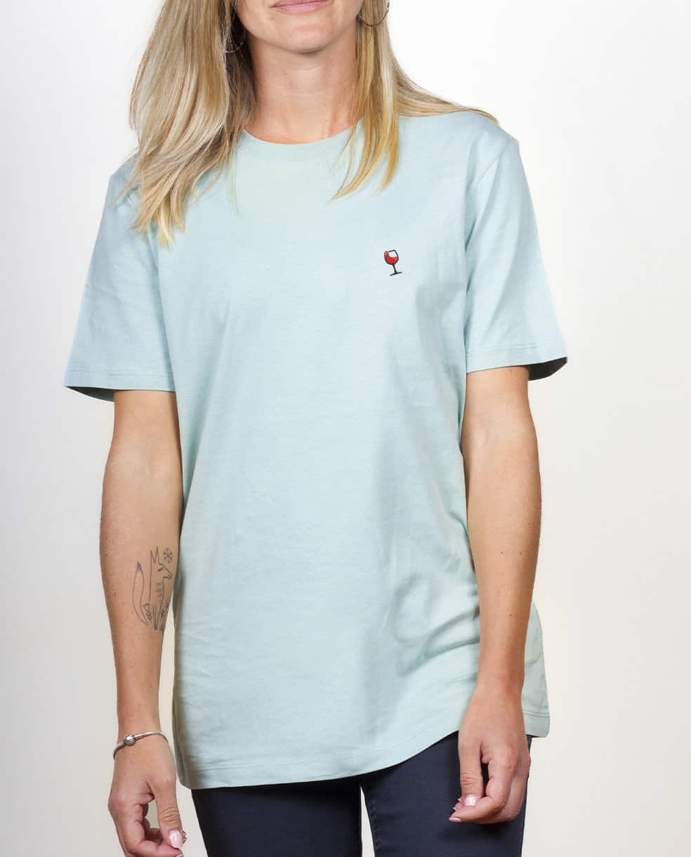 T-SHIRT UNISEXE BRODE : VERRE DE VIN – Image 9