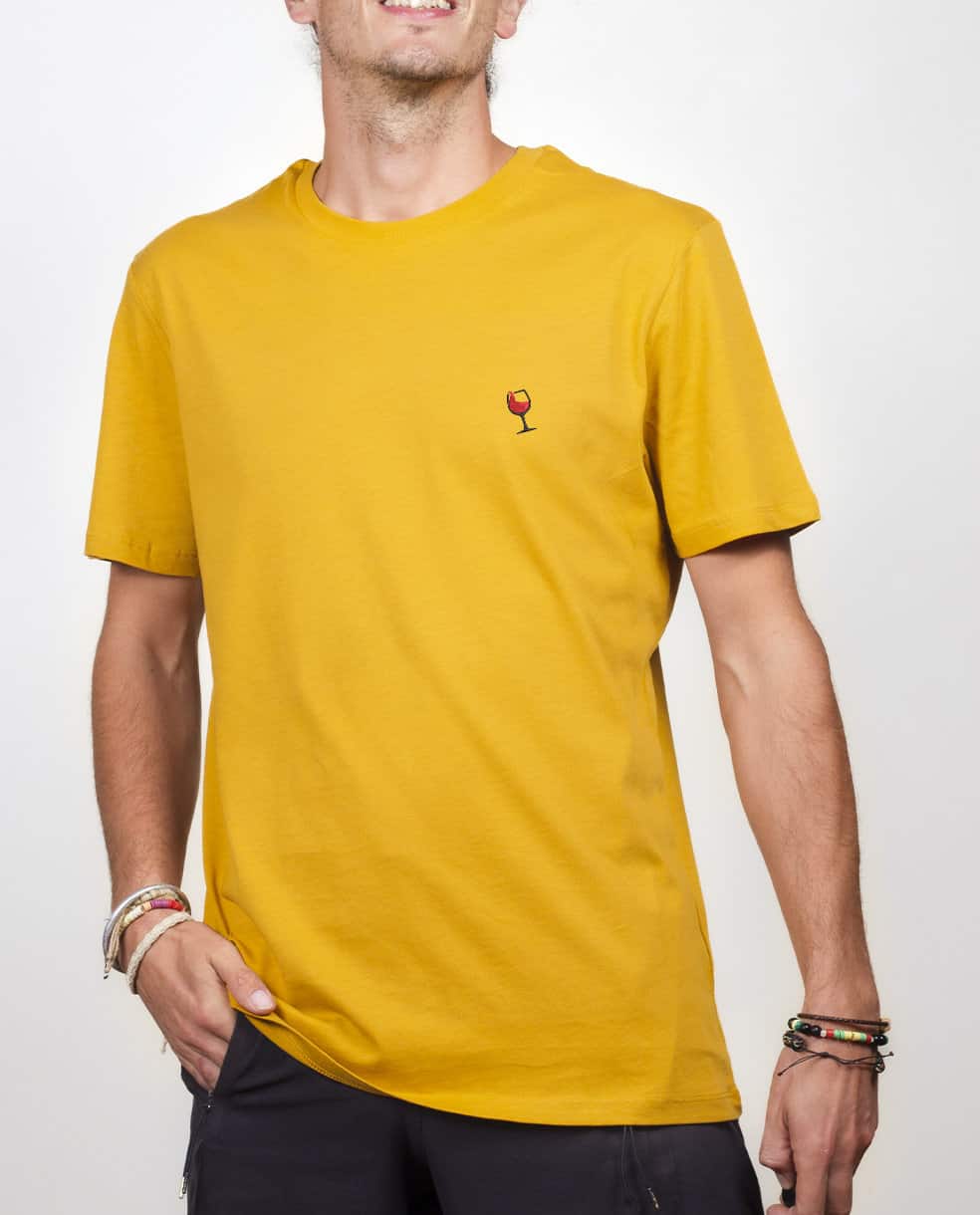 T-SHIRT UNISEXE BRODE : VERRE DE VIN – Image 2